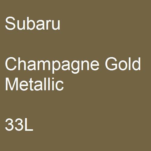 Subaru, Champagne Gold Metallic, 33L.